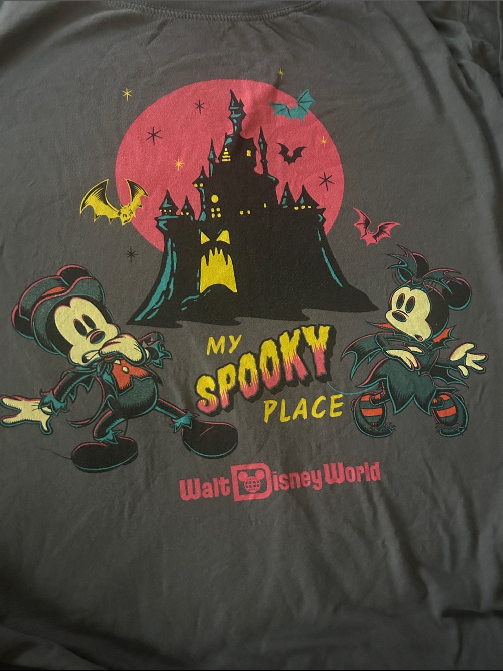 Disney "My Spooky Place" Halloween  Tee gray